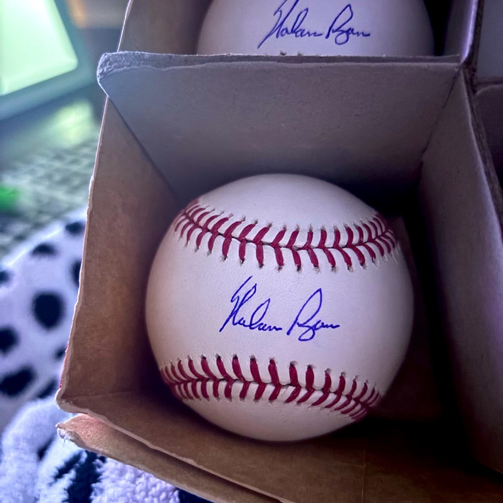 Nolan Ryan Signed Rawlings baseball.